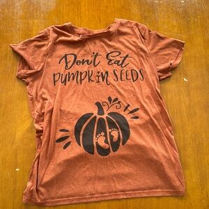 Burnt orange maternity t shirt